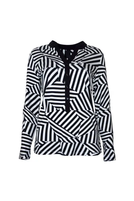 Yumuşak Esnek Form Bluz - Çizgili