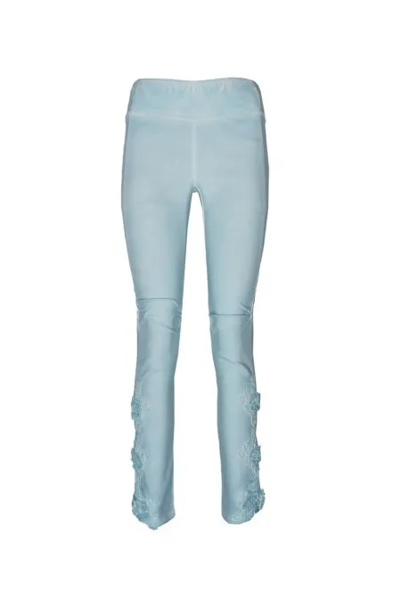 Skinny Dantel Pantolon - Açık Mavi