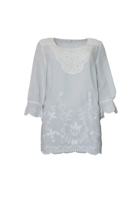 Dantel Bluz - Ekru