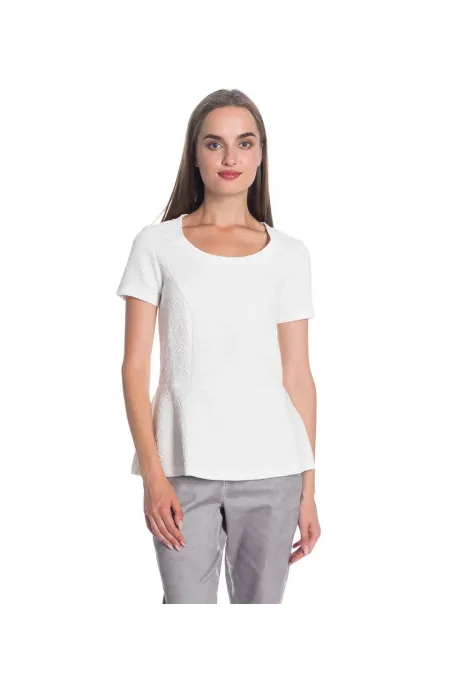 Quilted Blouse - White