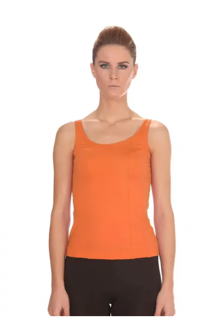 T-shirt coupe basique - Orange