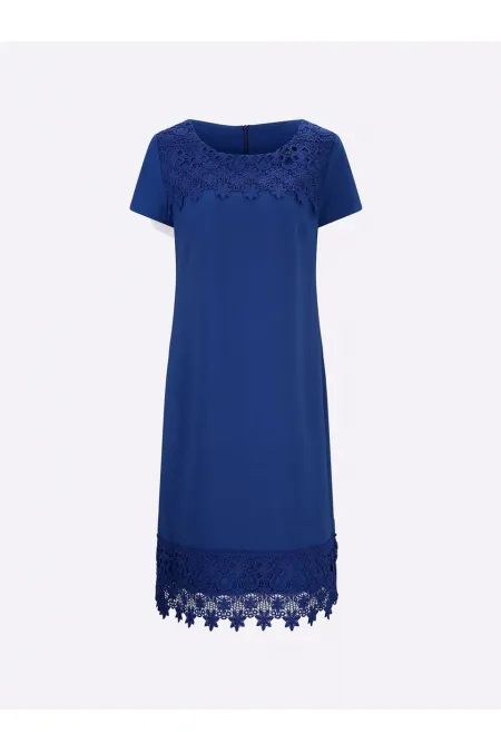 Dantelli Elbise - Mavi