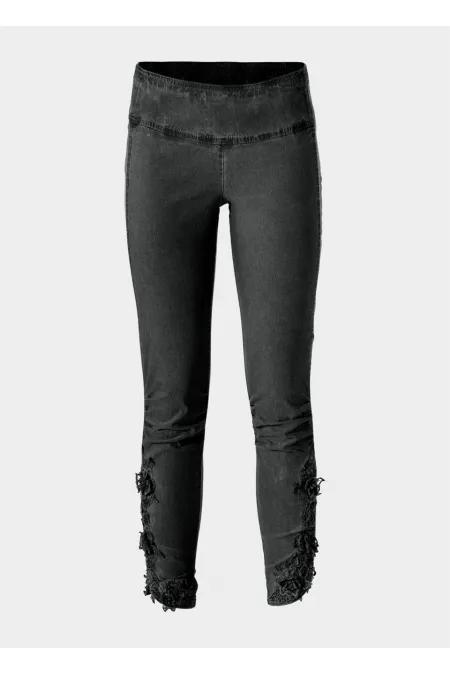 Skinny Dantel Pantolon - Antrasit