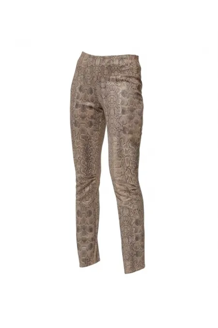 Baskılı Pantolan - Bej