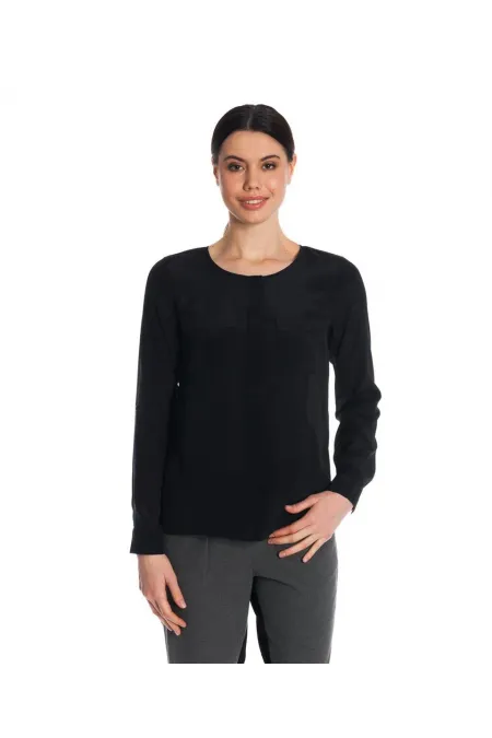 Chemise en pure soie - Noire