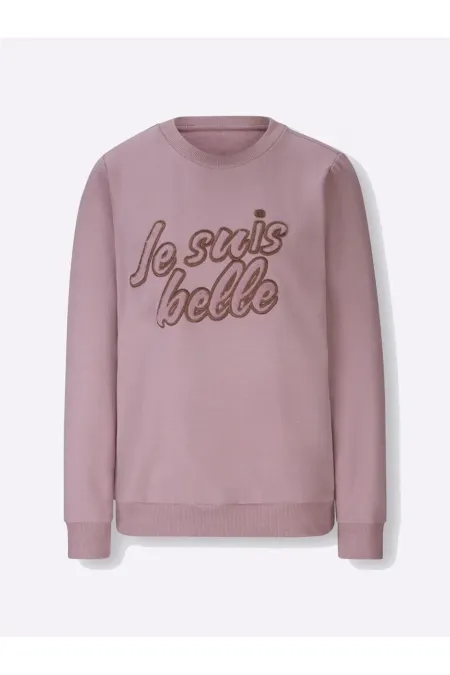 Sweat-shirt - Rose poudré