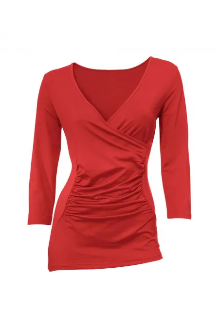 T-shirt à manches 3/4 - Rouge