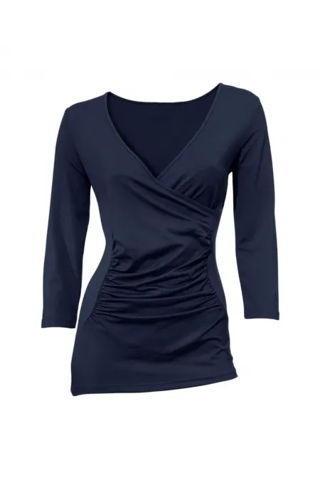 T-shirt à manches 3/4 - Bleu marine