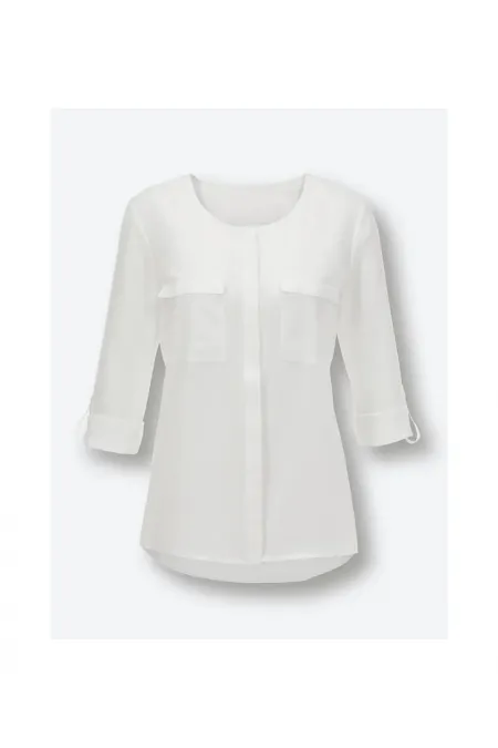 Chemise en pure soie - Écru