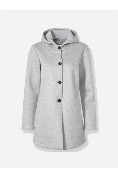 Manteau à capuche gris