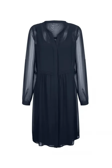 Şifon Elbise - Lacivert