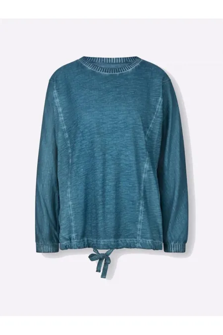 Sweat-shirt à paillettes - Pétrole