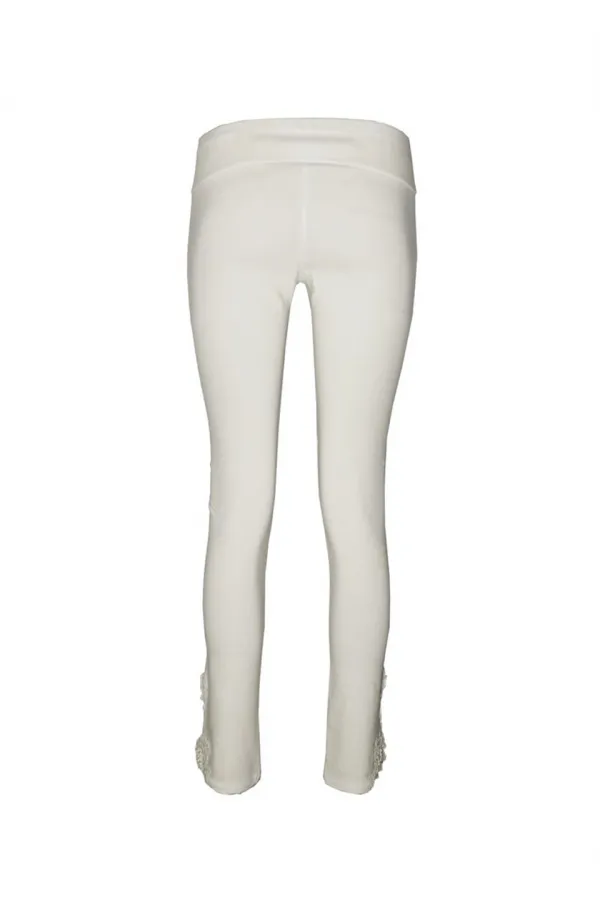 Skinny Dantel Pantolon - Kırık Beyaz