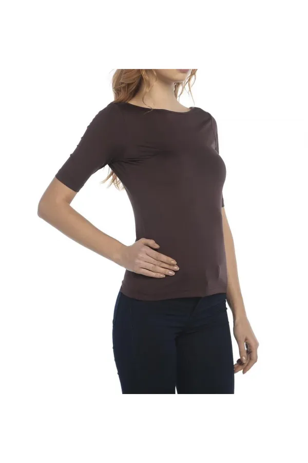 Basic Tişört - Kahverengi