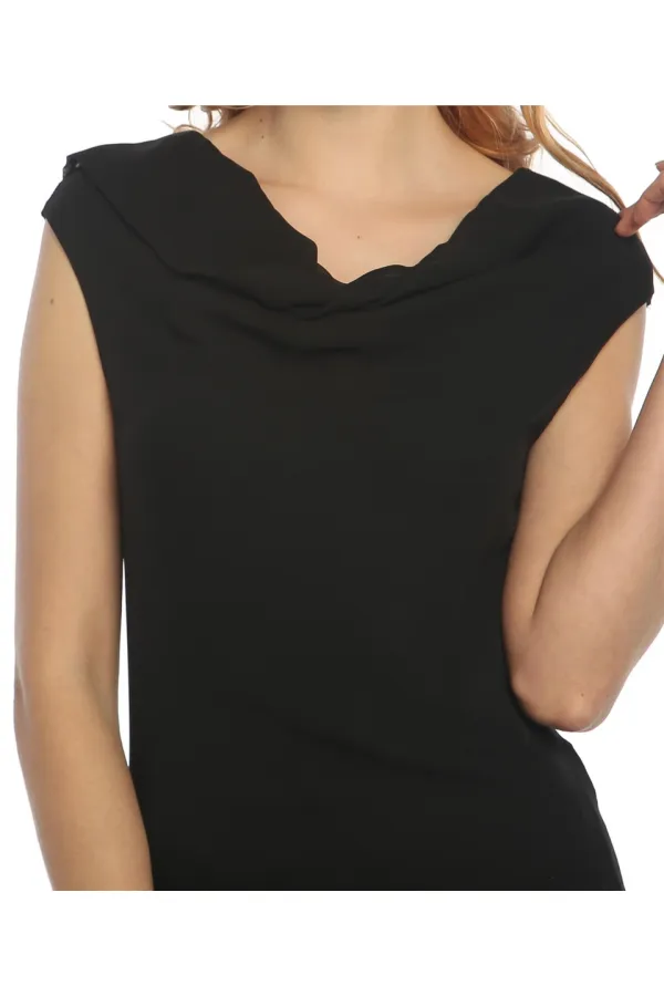 Şifon Tişört - Siyah