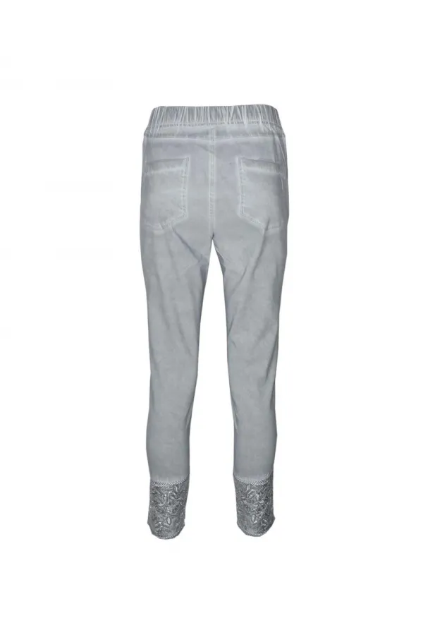 Payetli Pantolon - Gri