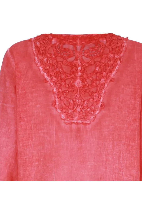 Lace Tunic - Pomegranate Flower