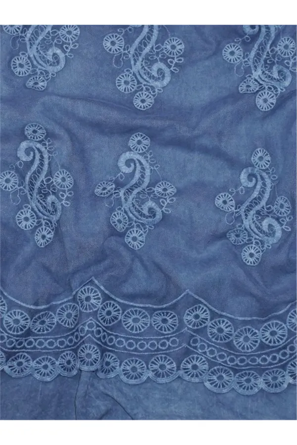 Dantelli Elbise - Mavi