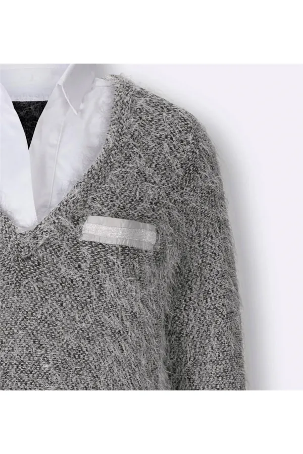 Gömlek ve Kazak - Gri