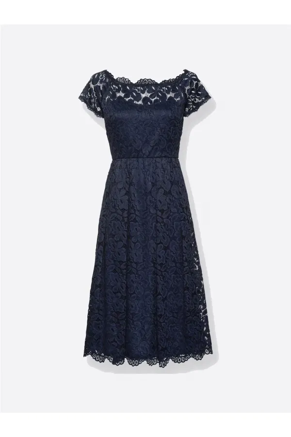 Dantelli Elbise - Lacivert