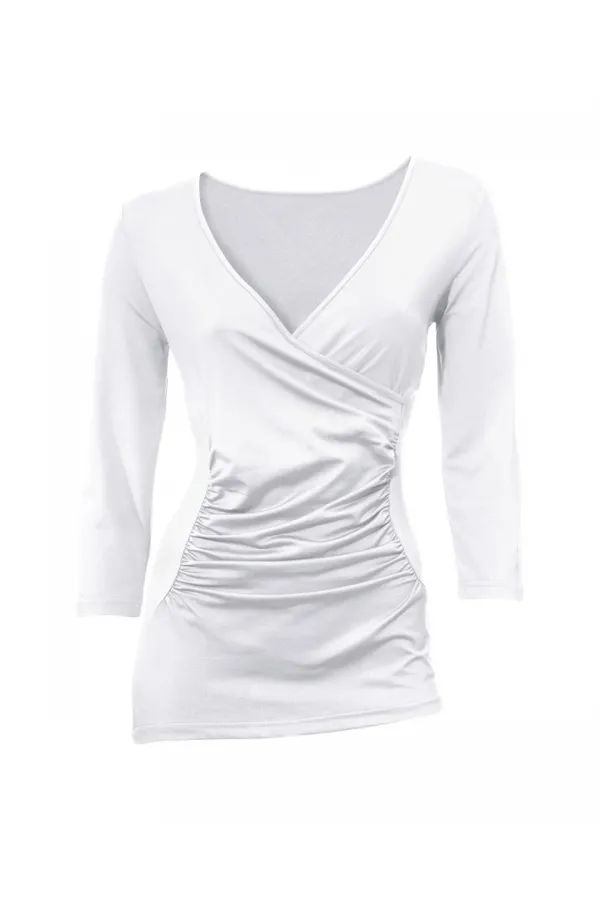 3/4 Kollu Tişört - Beyaz