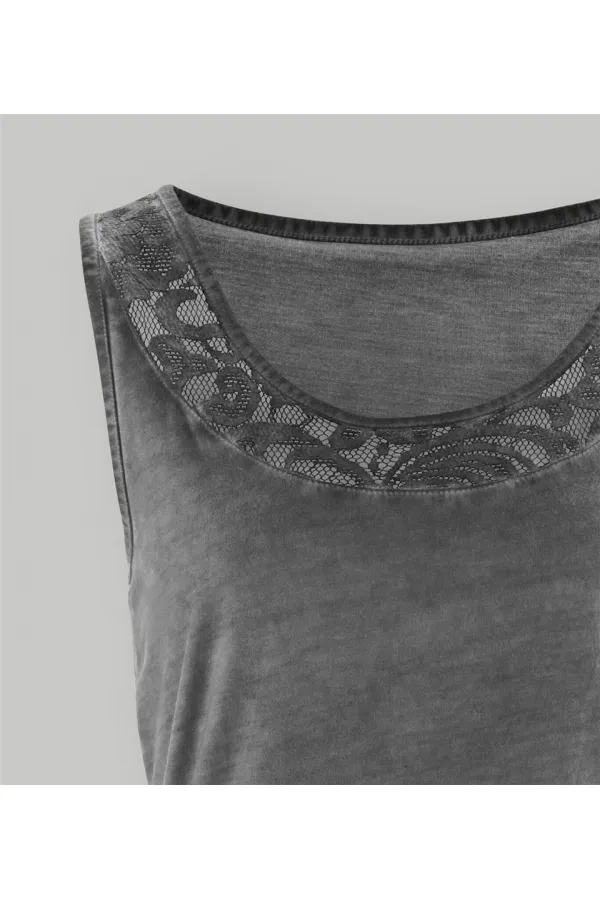 Sleeveless Blouse - Grey