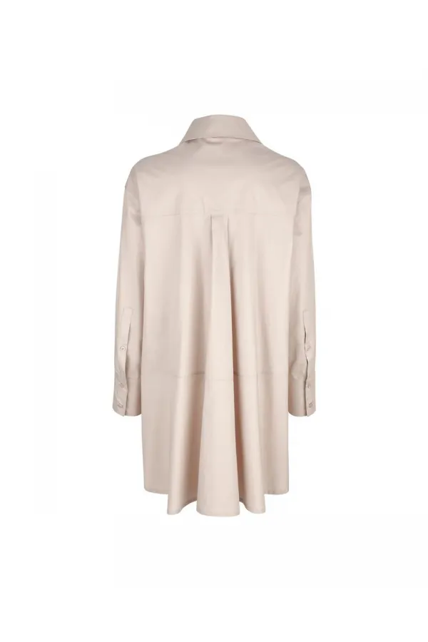 Chemise longue et confortable - Beige