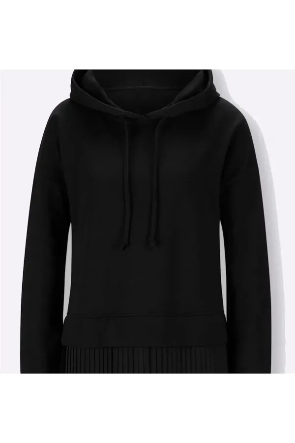 Sweat-Şifon Ebise - Siyah