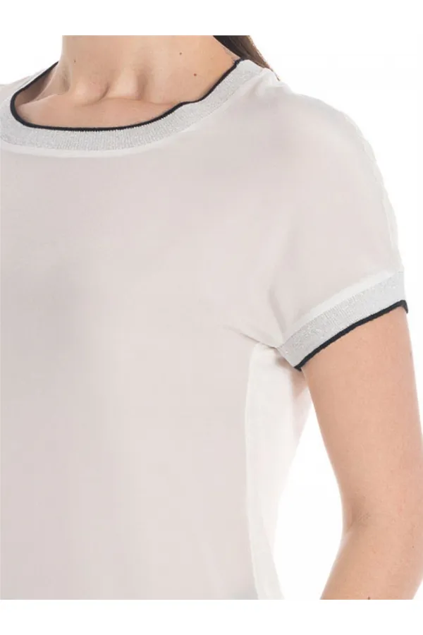 Casual İpek Bluz - Beyaz