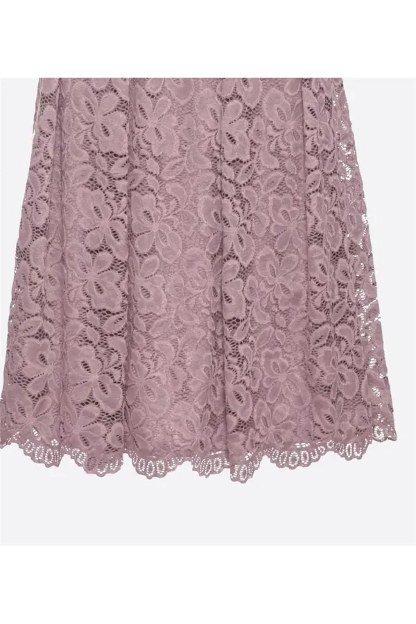 Dantelli Elbise - Leylak