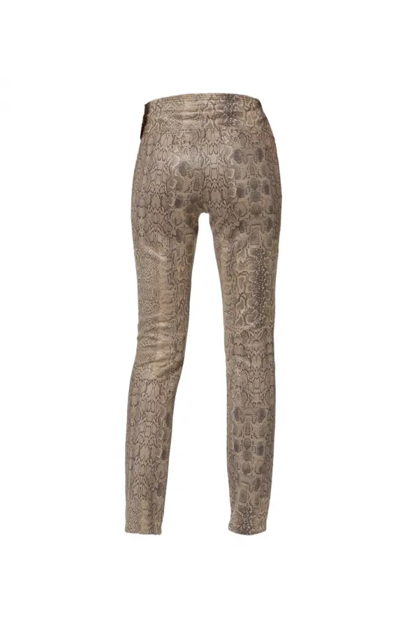 Baskılı Pantolan - Bej