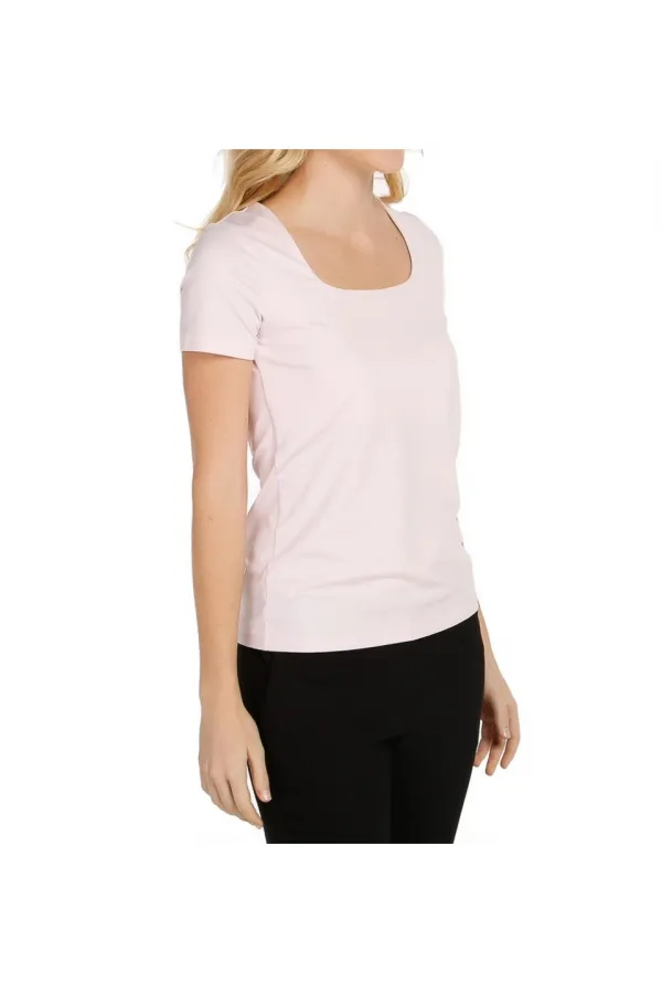T-shirt basique en jersey - Rose poudré