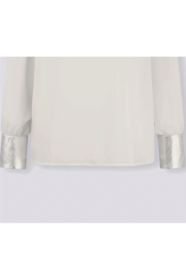 Şifon Bluz - Ekru