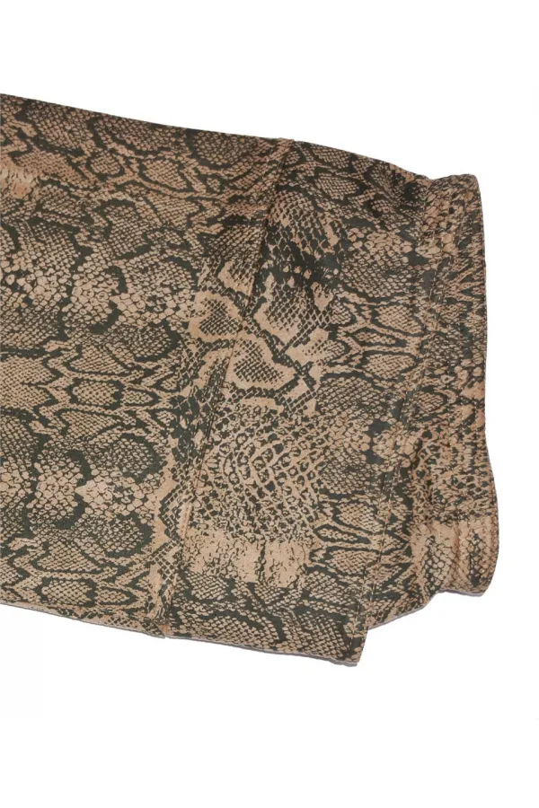 Baskılı Pantolan - Bej