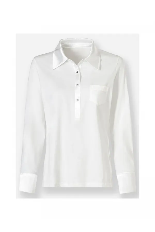 Uzun Kollu Tişört - Beyaz