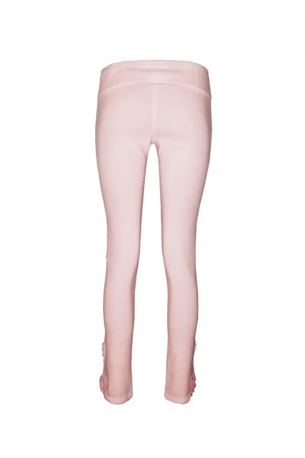 Skinny Dantel Pantolon - Gül Kurusu