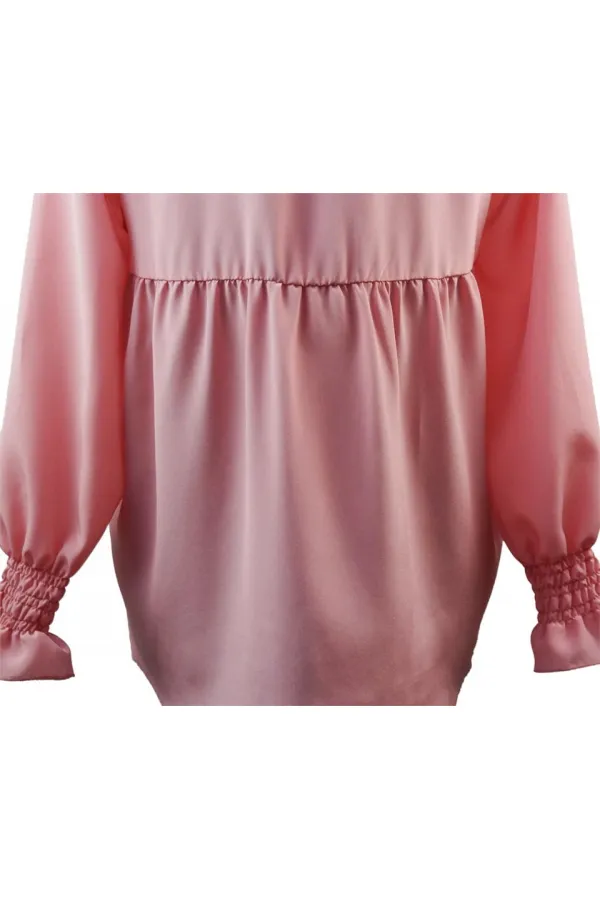 Saf İpek Bluz - Pembe