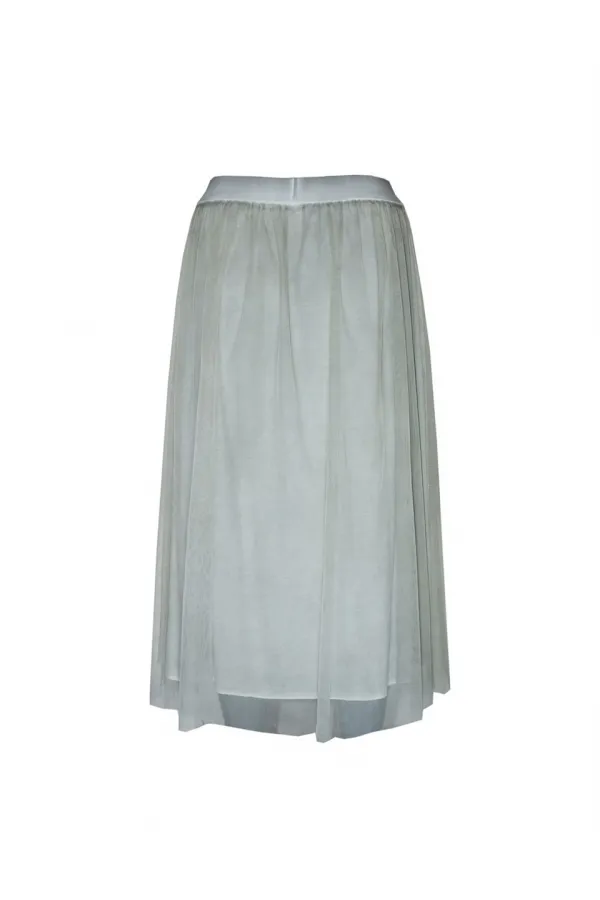 Şifon Etek - Gri
