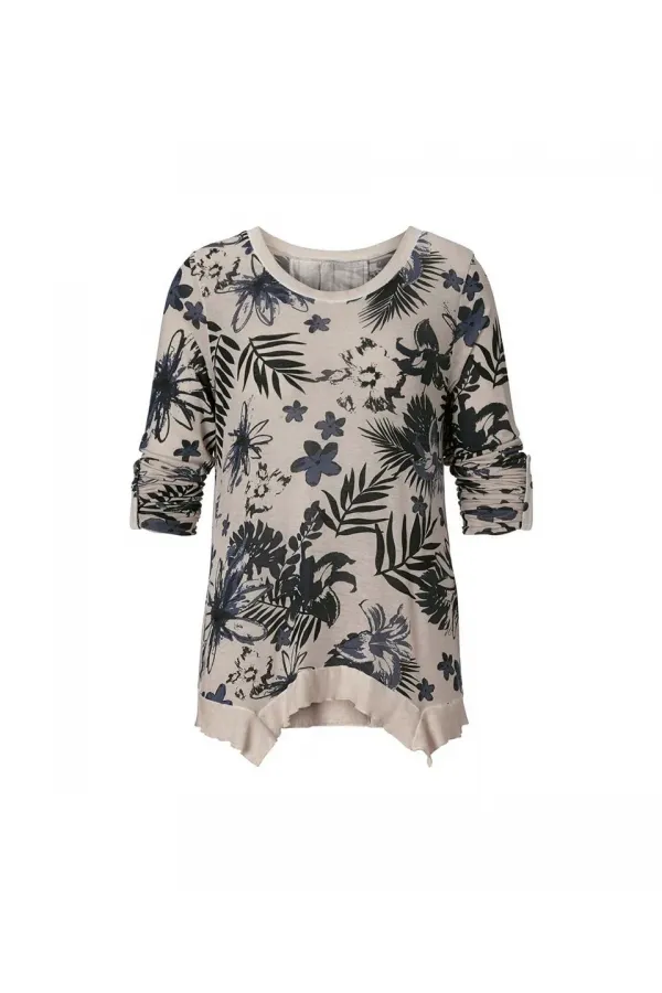 Baskılı Bluz - Bej