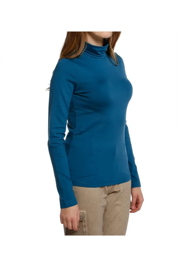 Balıkçı Yaka Tişört - Koyu Mavi