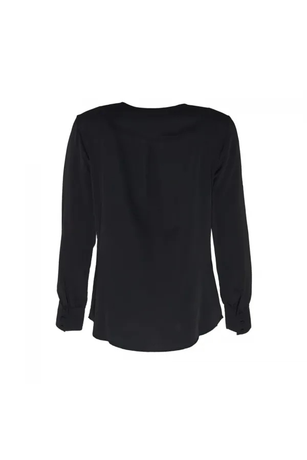 Zamansız Şifon Bluz - Siyah