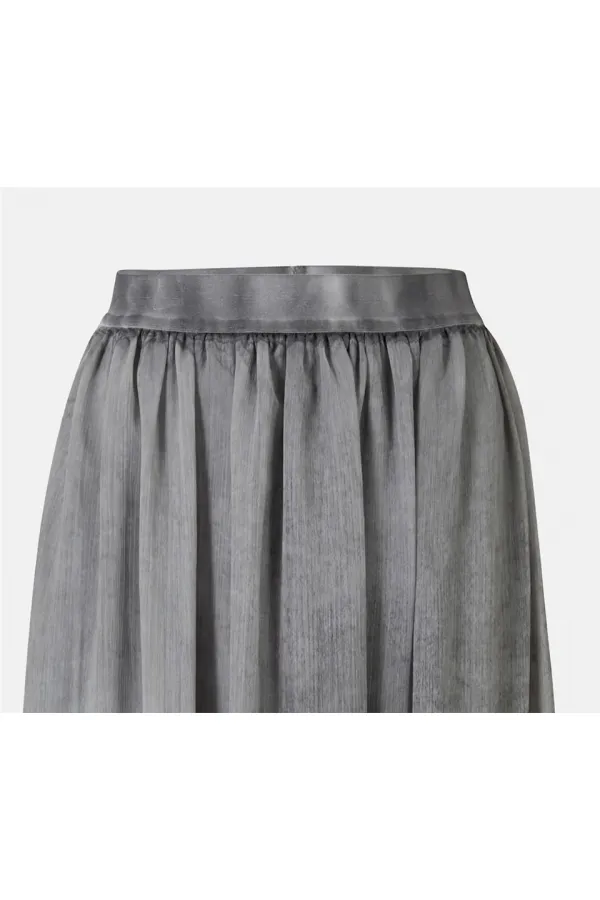 Jupe en mousseline grise