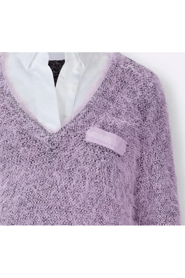 Gömlek ve Kazak - Gül Kurusu