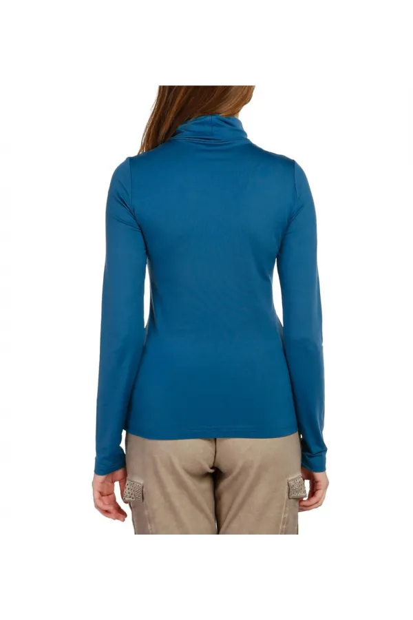 Balıkçı Yaka Tişört - Koyu Mavi