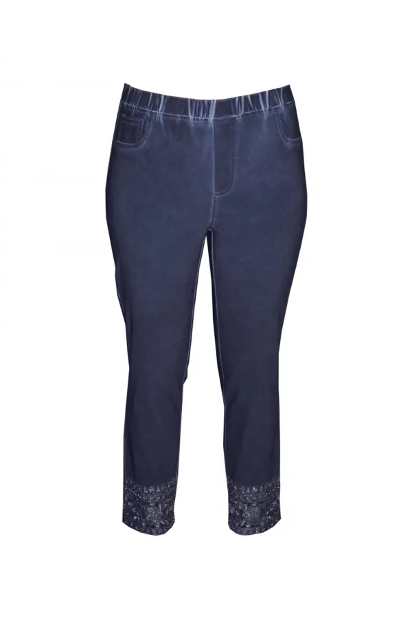 Payetli Pantolon - Lacivert