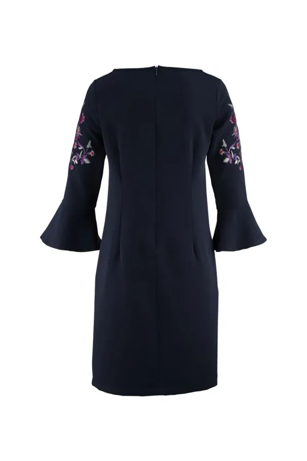 Nakış İşleme Elbise - Lacivert