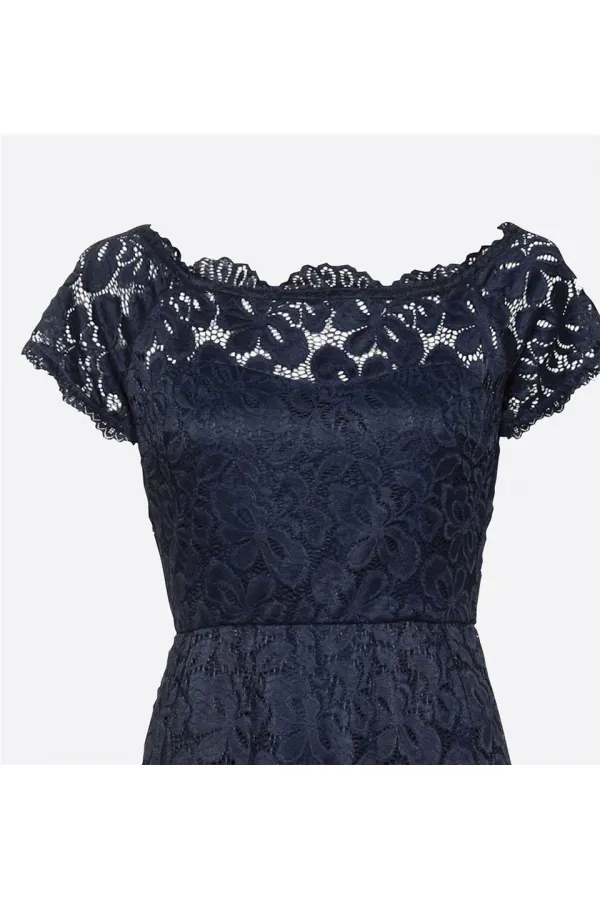 Dantelli Elbise - Lacivert