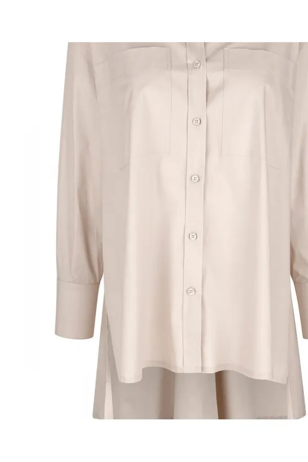 Chemise longue et confortable - Beige