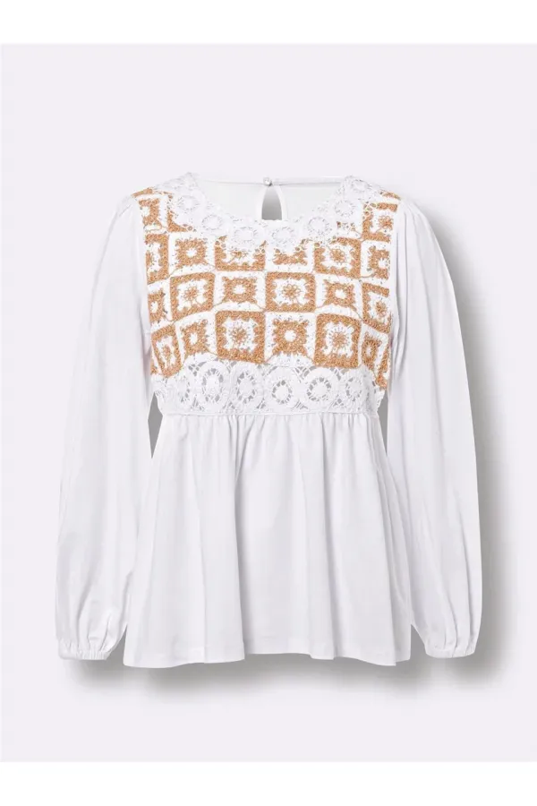 Dantelli Bluz - Ekru