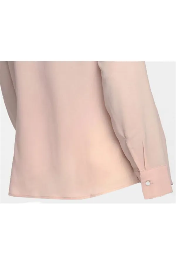 Fermuar Detaylı Tişört - Gül Kurusu